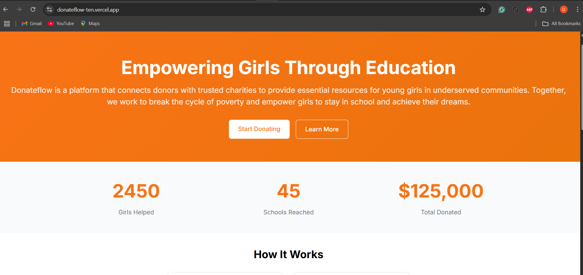DonateFlow App Screenshot